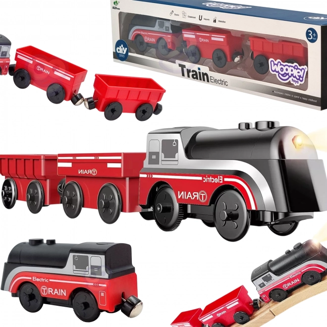 Elektrische locomotief met magnetische wagons