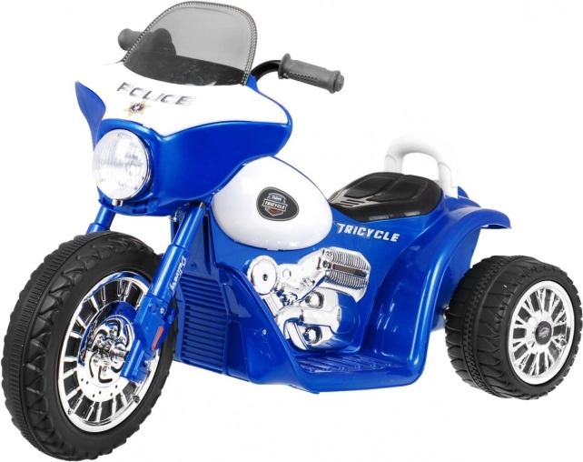 Chopper électrique pour enfant à 3 roues avec lumières LED – Bleu