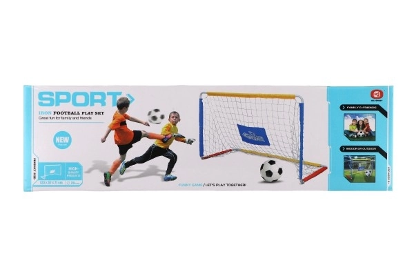 Opvouwbaar voetbaldoel met metalen net