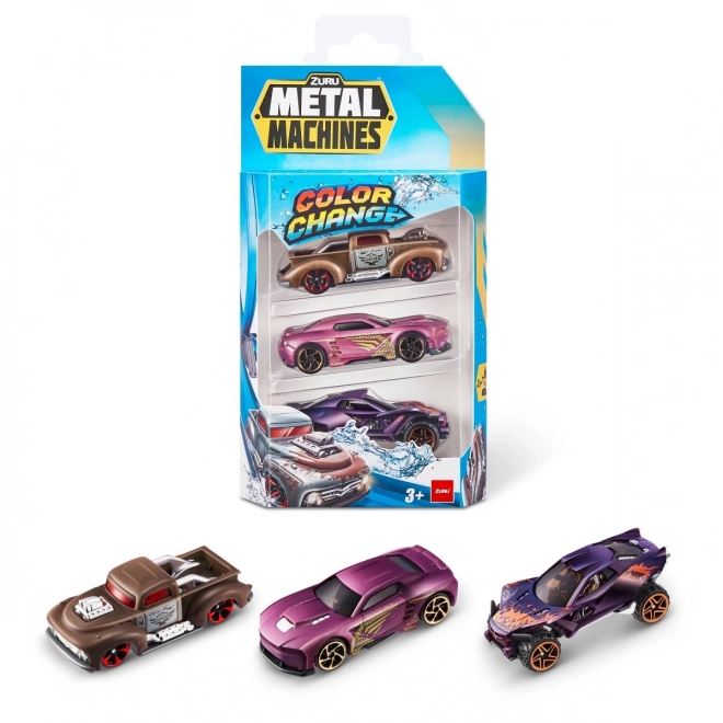 ZURU Metal Machines - Verpakking van 3 kleurveranderende autootjes