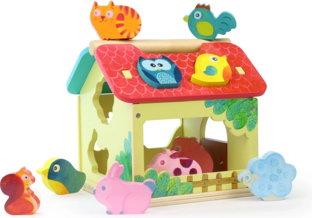 Vilac ferme en bois avec animaux – maison à formes