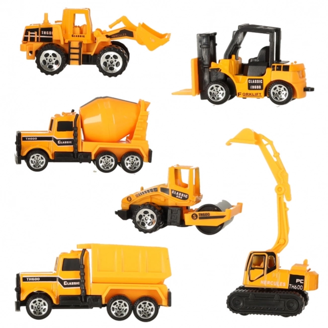 Set bouwmachines - 6 stuks