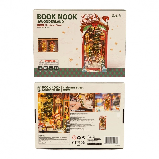 Handgefertigte Weihnachtsgasse Buchstütze