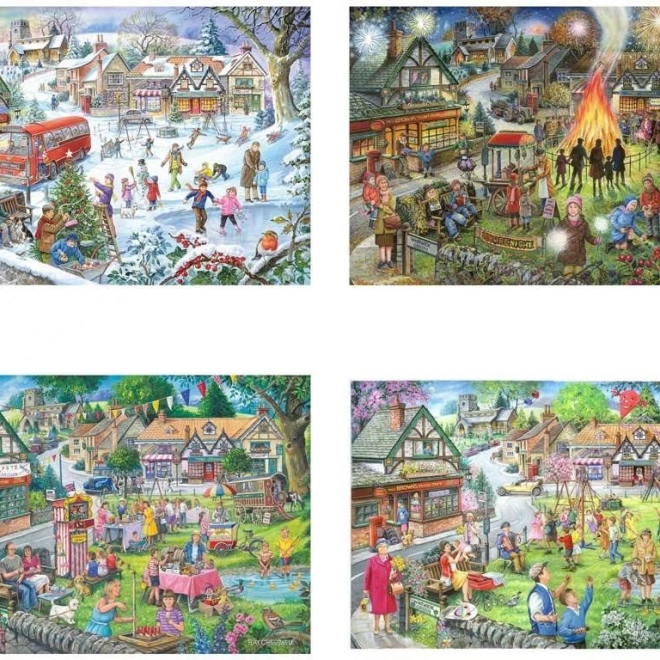 HOP Puzzel Jaarseizoenen set 4x500 stukken
