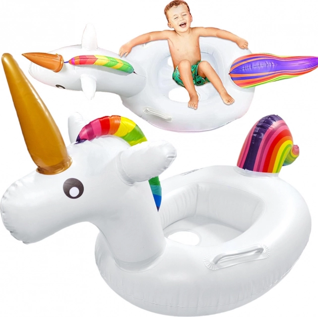 Bouée gonflable licorne pour enfants avec siège