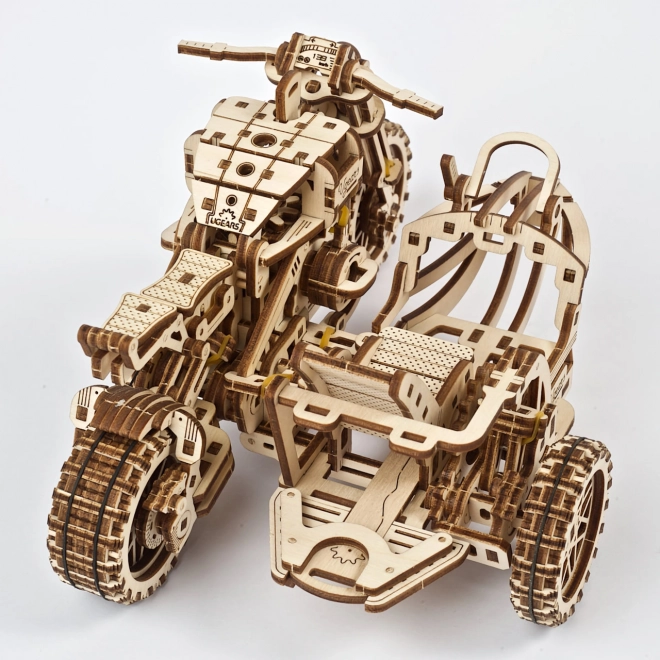 Ugears 3D-puzzel Motorfiets met zijspan 380 stuks