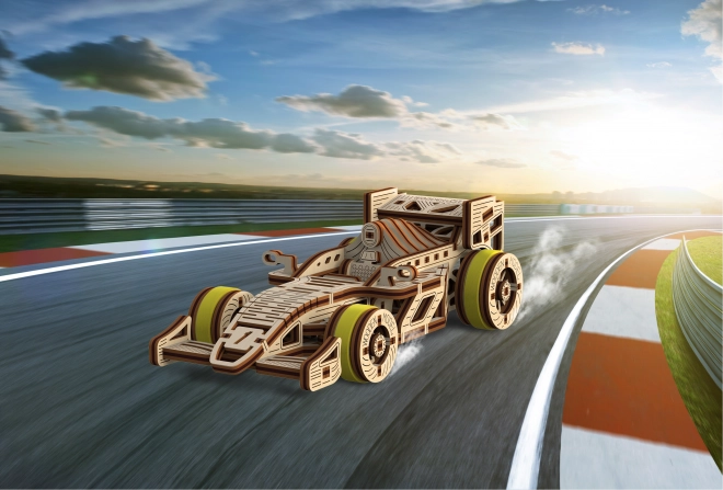 WOODEN CITY 3D puzzel Raceauto Bolid 108 onderdelen