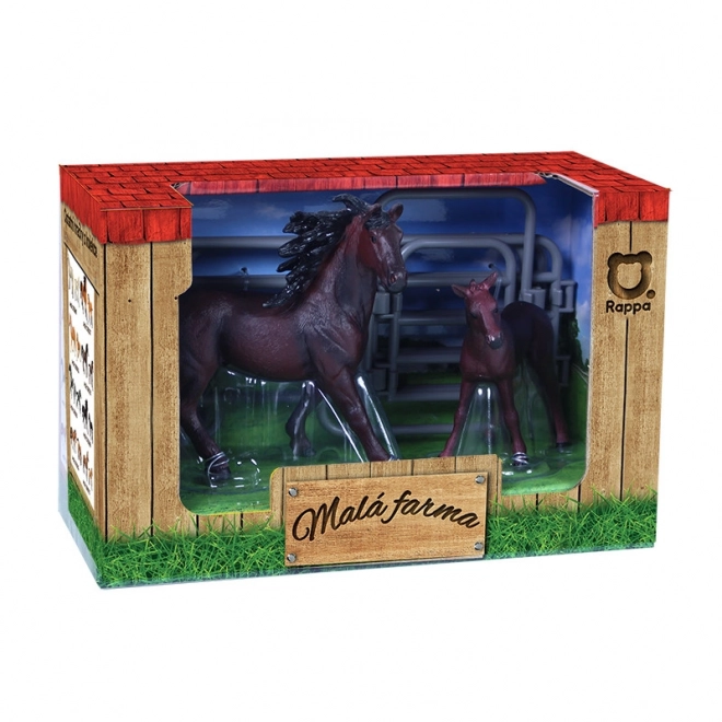 Set paarden met omheining Mijn kleine boerderij