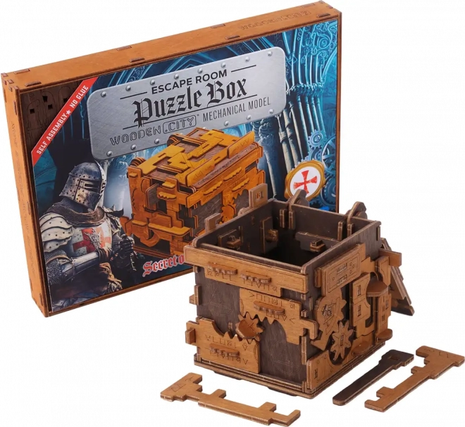 Houten puzzeldoos escape room 149 stukjes