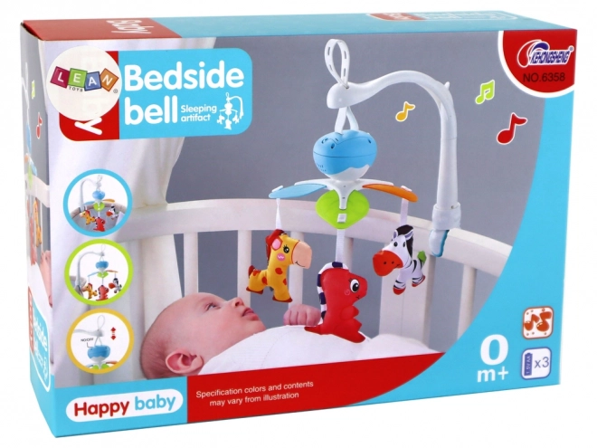 Karussell mit Melodien und drei Tierchen für Kinder