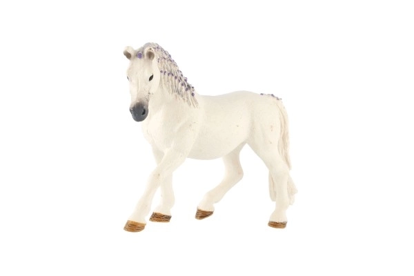Witte paard met paarse manen