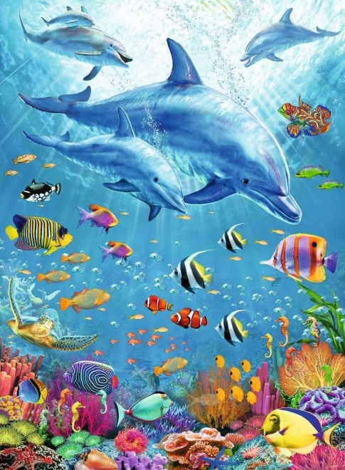 Ravensburger Puzzle Zwischen Delfinen XXL 100 Teile