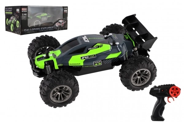 Auto RC Buggy snelheid 2,4GHz plastic 25cm op batterijen in doos 31x14x18cm – Groen