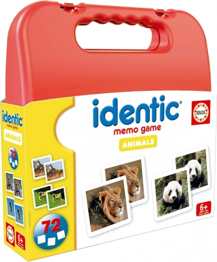 EDUCA Memory koffer Diertjes 72 kaartjes