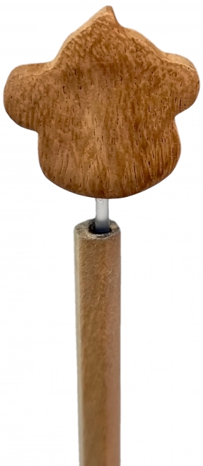 Holzstift mit Affenkopf