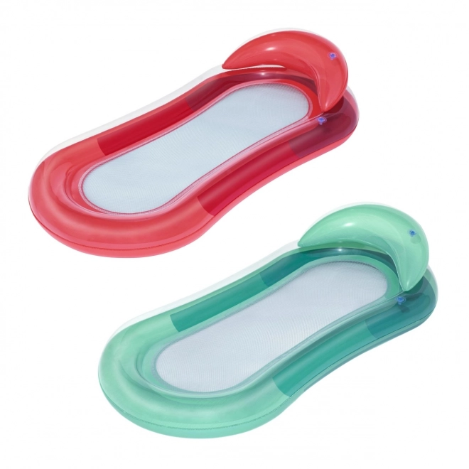 Rood opblaasbaar luchtbed met gaasbodem