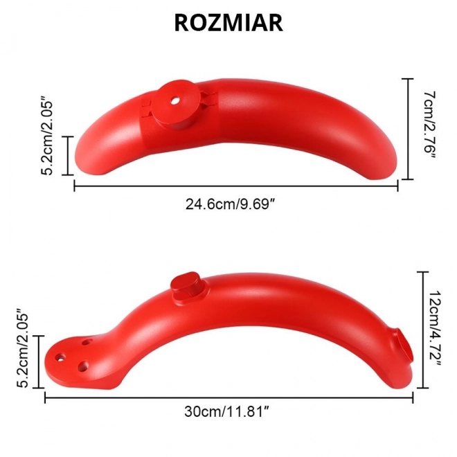 Fenderset voor Xiaomi M365/PRO step - rood