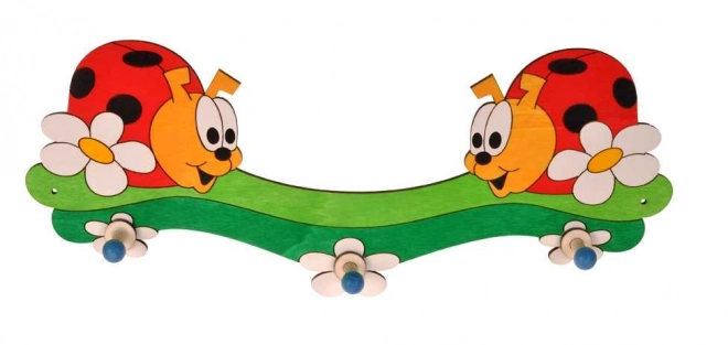 DoDo Houten 3 Haakjes Lieveheersbeestjes