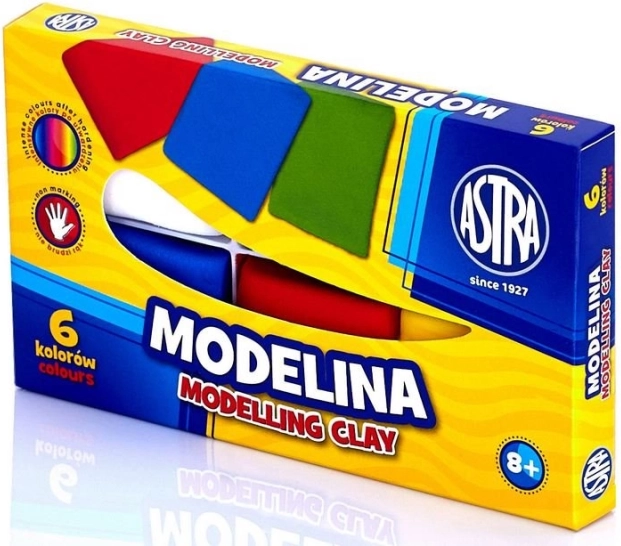 Pâte à modeler ASTRA 6×21 g – ensemble de couleurs pour la création créative