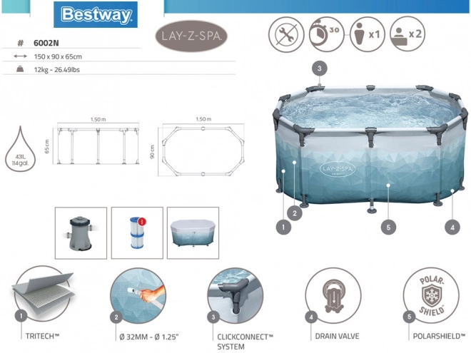 Bestway Ice Bath With Filter 150x90 cm