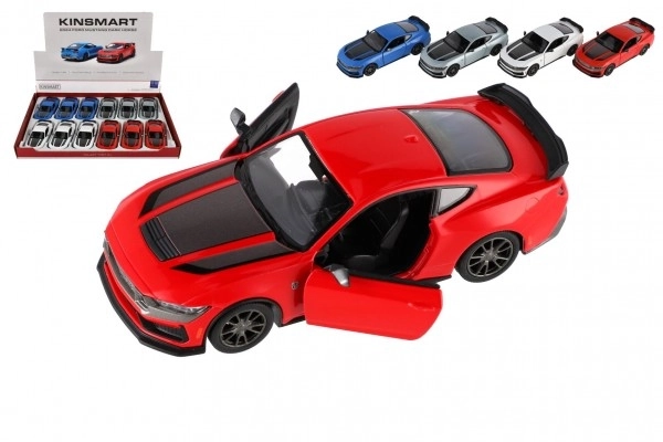 Auto Kinsmart 2024 Ford Mustang Dark Horse 1:38 metaal/kunststof 12,5cm 4 kleuren op trek-mechanisme 12st per doos