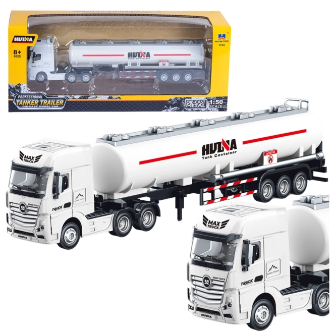 Tanker Truck 1:50 with Movable Features White