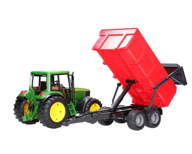 Bruder Trekker John Deere met kiepende aanhanger