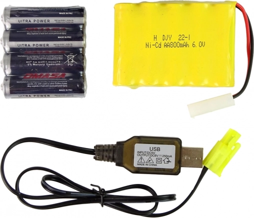 Accu en batterijen inbegrepen