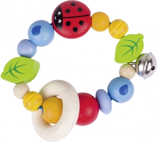 Goki Tactile Motor Ring Ladybug with Bell