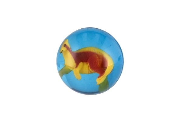 Stuiterbal met dinosaurus 4cm mix soorten 32st in pot
