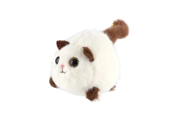 Uitrekkende pluche katje met bel 10 cm