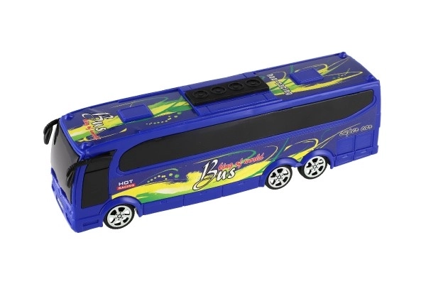 Plastic autobus 25cm met wrijvingsaandrijving in doosje