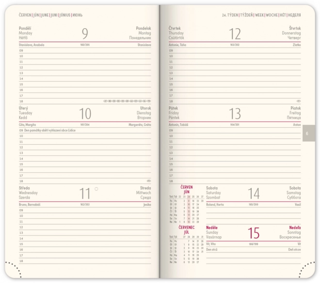 Zakagenda Twill 2025 zwart-goud