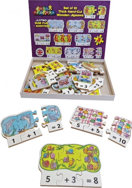 Just Jigsaws puzzle en bois pour l’addition - 30 pièces