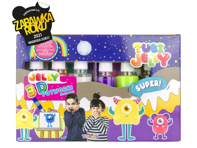 Tubi Jelly set van 6 kleuren - Monsters