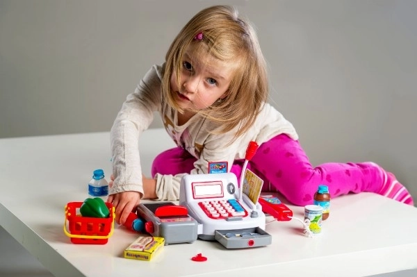Digitale kassa met accessoires en geluid- en lichteffecten - 30 cm