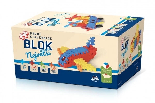 Bouwpakket BLOK Grootste plastic 245st in doos 27x38x18cm