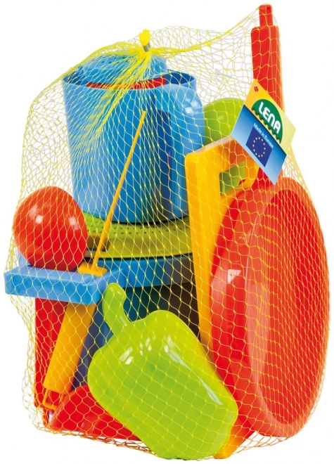 Zandset voor koken 14-delig in netje 30x22x20cm 24m+