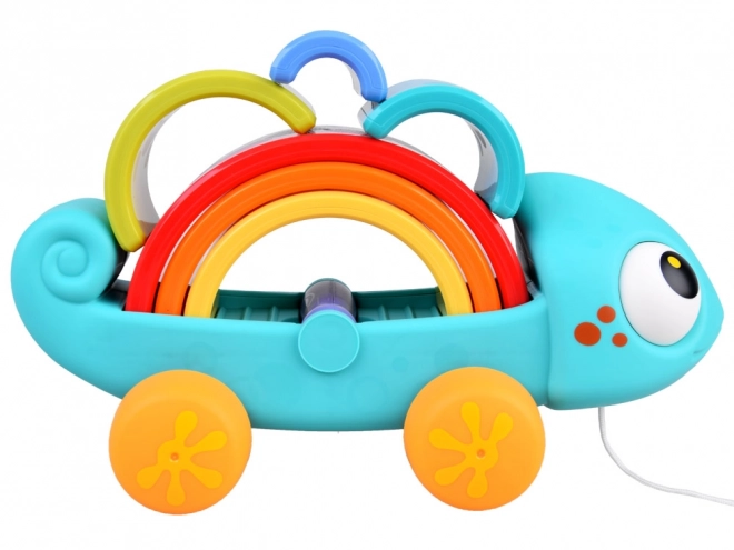 Montessori regenboogkameleon puzzel 18m+