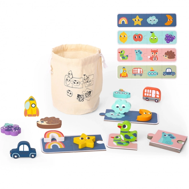 Woopie Groene Houten Pexeso - Tastbare Puzzel