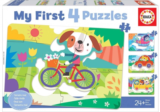 Mijn eerste puzzel vervoermiddelen 4-in-1