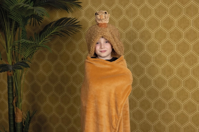 Warme Decke mit Kapuze Kamel von Cozy Noxxiez