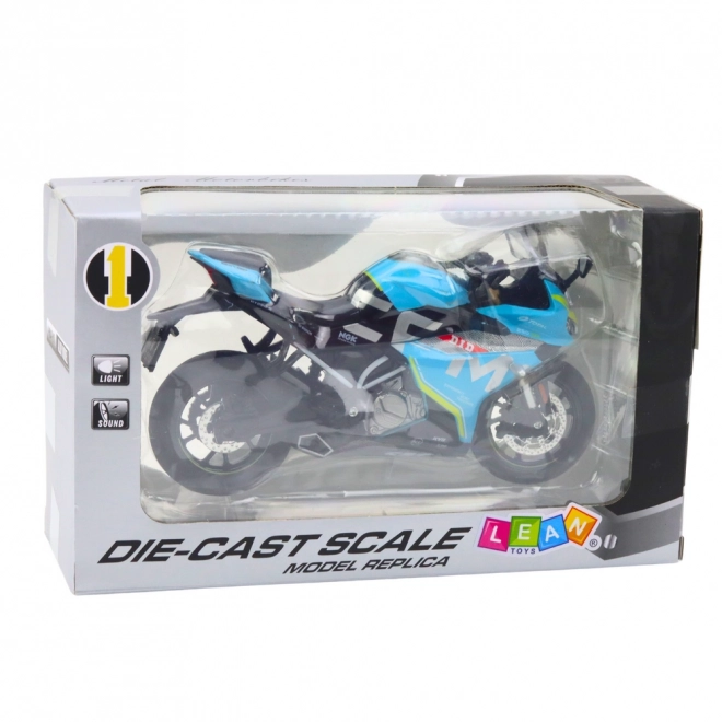 Sport Motorcycle Metal Blue 1:12