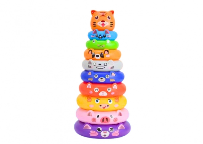 Piramide met Dierenstickers Tijger Kleurvol
