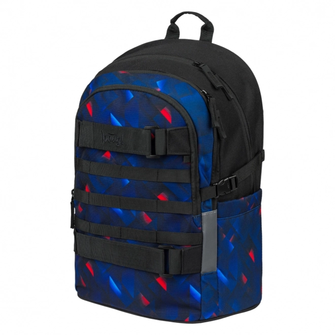 BAAGL Set Rucksack, Federmäppchen und Sporttasche Skate Indigo