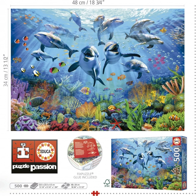 EDUCA Puzzle Fun Underwater 500 Pieces