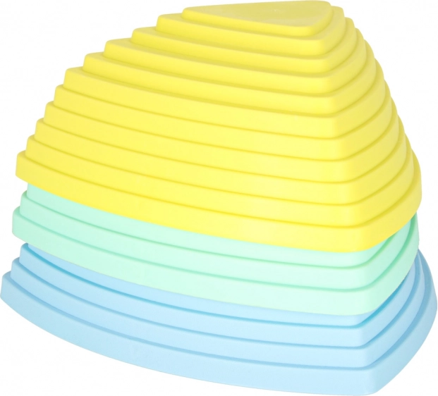 Pastelkleurige stenen voor balans- en zintuiglijke training voor kinderen