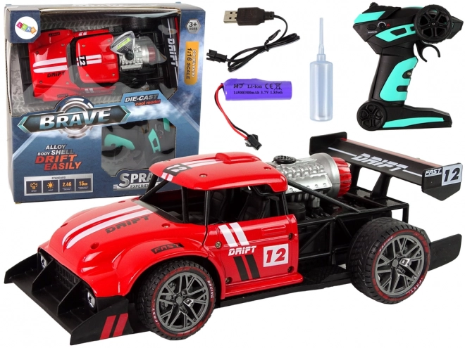 Voiture de sport télécommandée R/C 1:16 – rouge