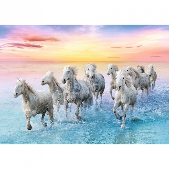 Puzzle 500 Teile Weiße Pferde im Galopp von Trefl