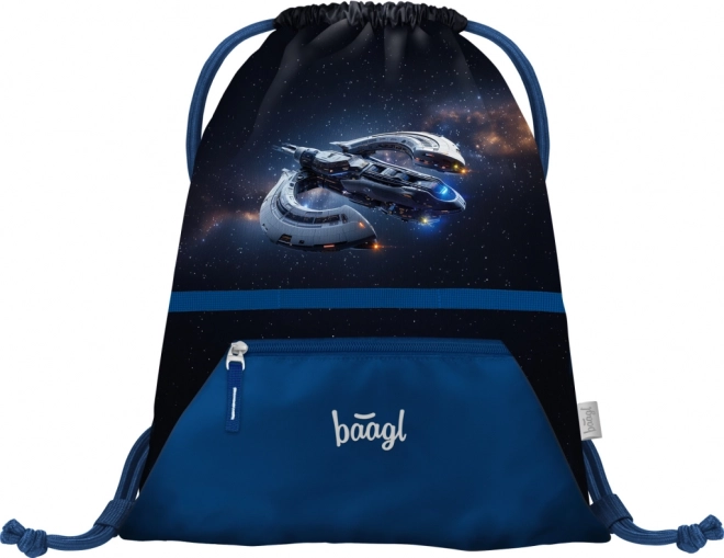 Ensemble scolaire Vaisseau spatial : cartable, trousse et sac